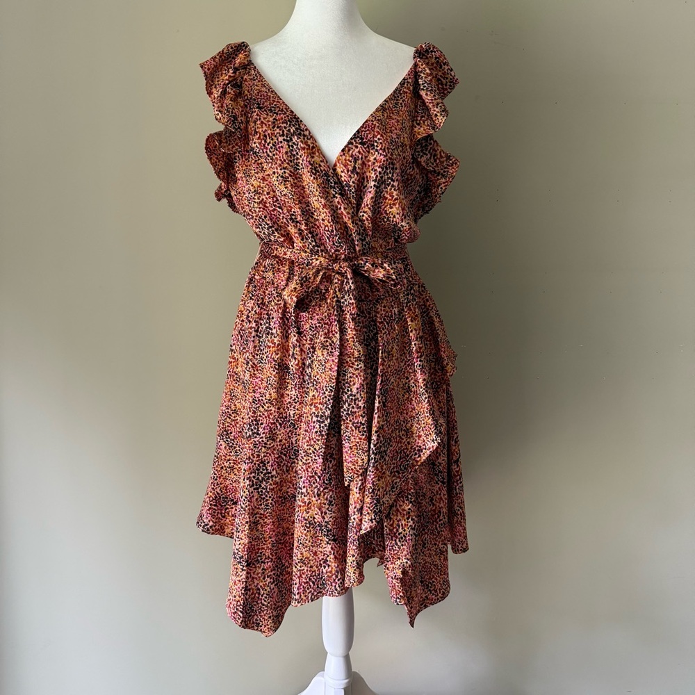 Boho and Flowy Spotted V Neck Dress
